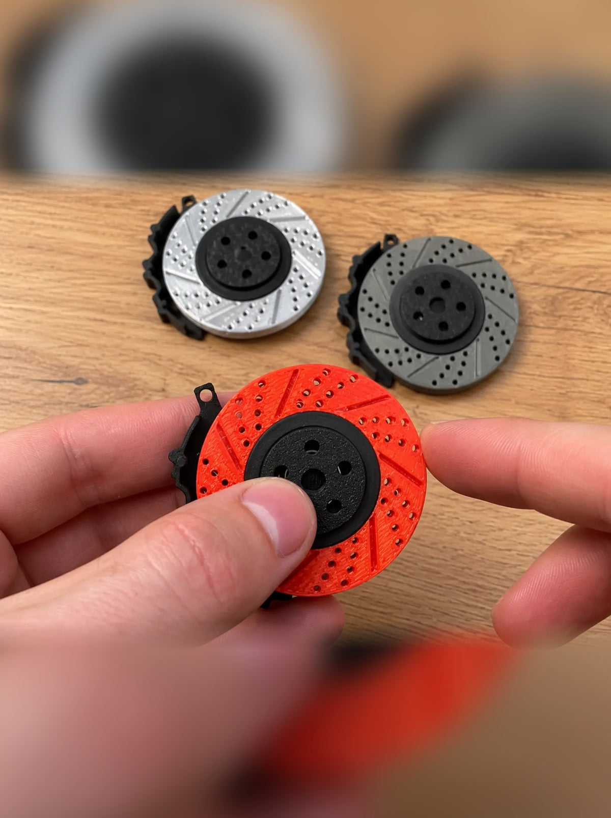 Brake Disc Spinner Keychain