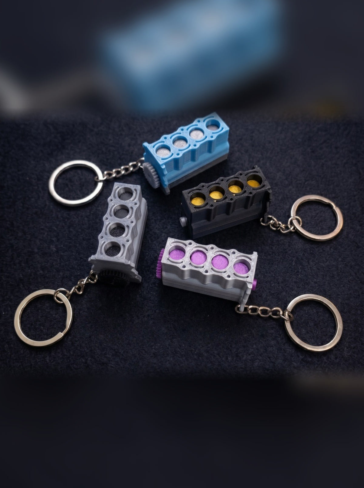 Fidget Inline Engine Keychain