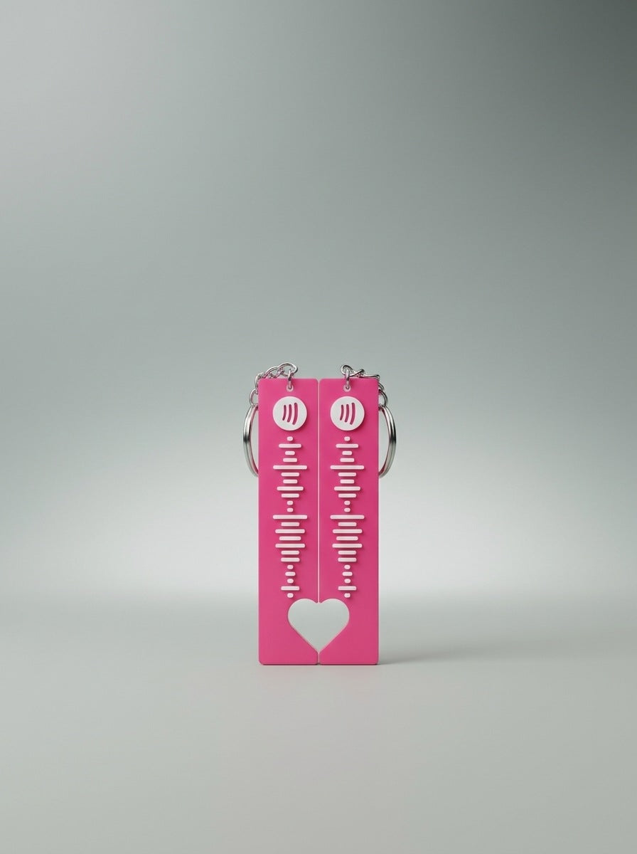 Song Code Couple Keychains