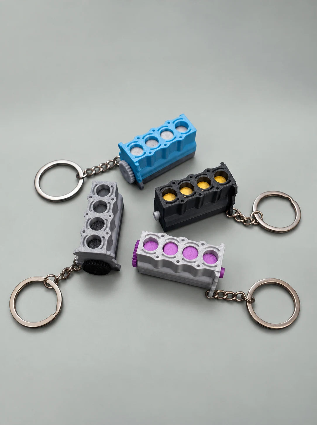 Fidget Inline Engine Keychain