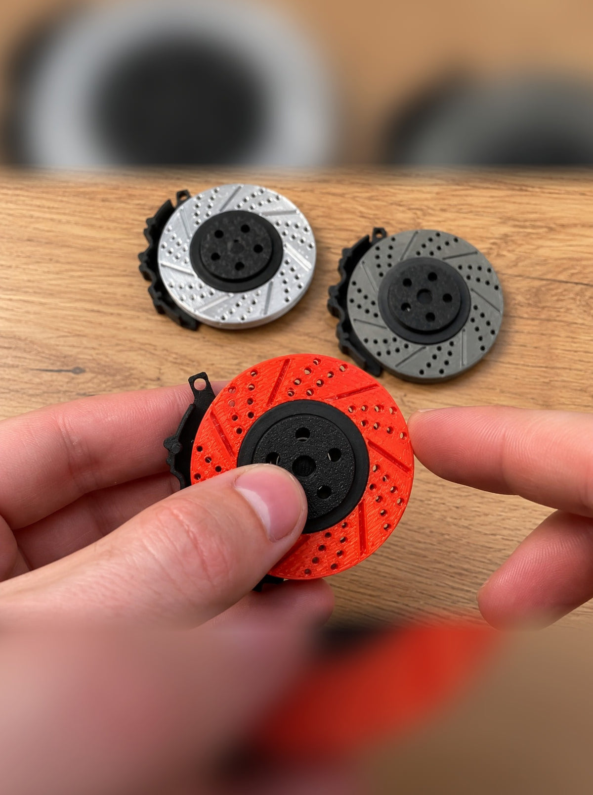 Brake Disc Spinner Keychain