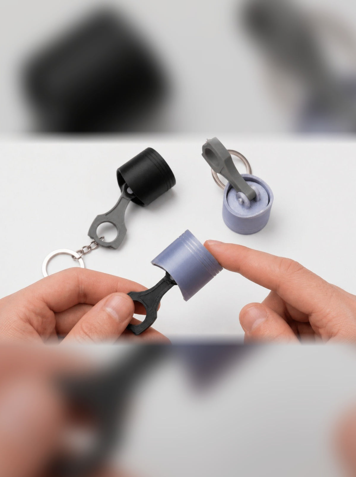 Piston Clicker Keychain