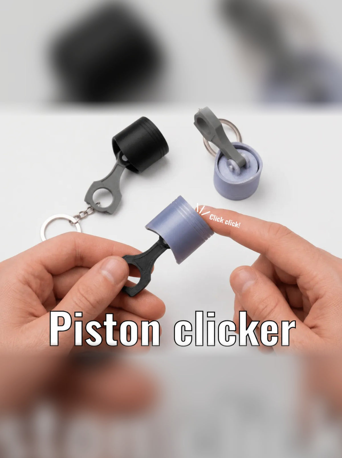 Piston Clicker Keychain