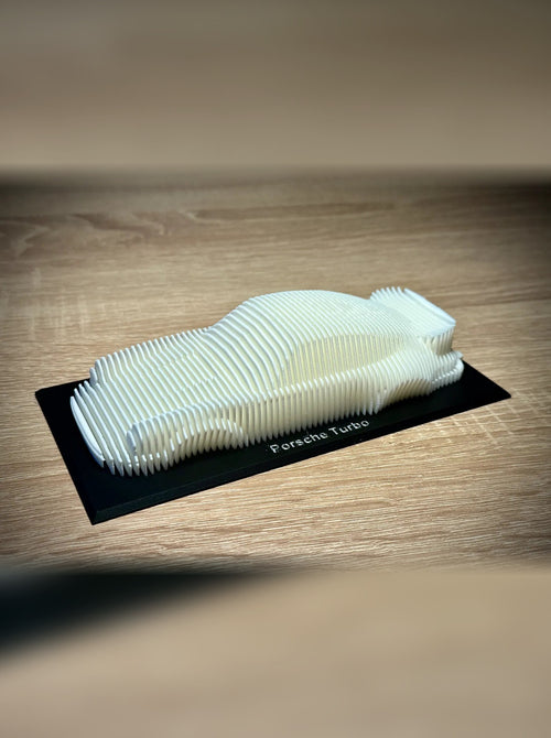 Porsche 911 Turbo 930 layered sculpture