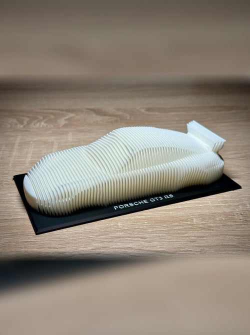 Porsche GT3 RS layered sculpture