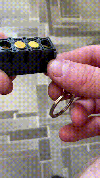 Fidget Inline Engine Keychain