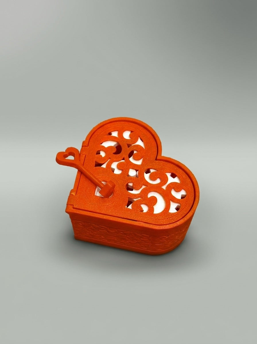 Heart Lock Box with Key
