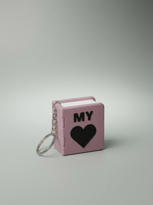 Pink Key Book mini photo book keychain
