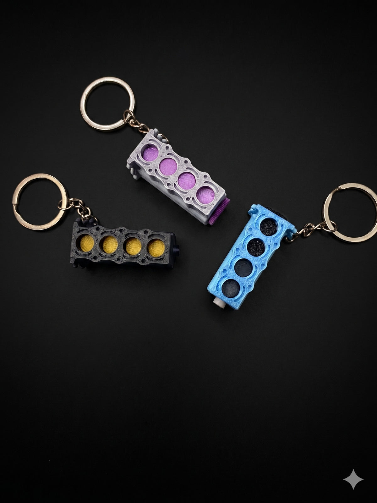 Fidget Inline Engine Keychain