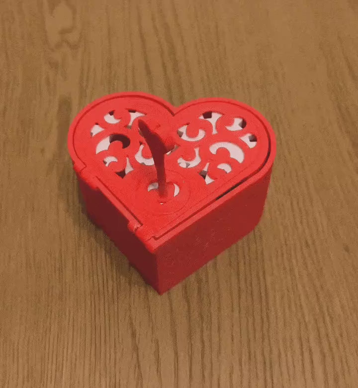 Heart Lock Box with Key